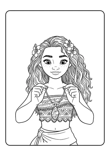 Heart of Te Fiti Necklace coloring page