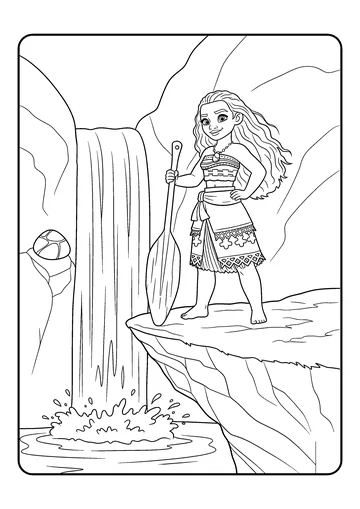 Waterfall Lookout coloring page