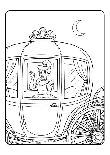 Carriage Ride to the Ball coloring page