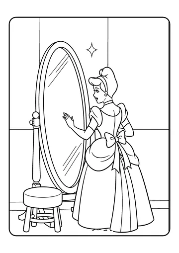 Mirror Before the Ball coloring page