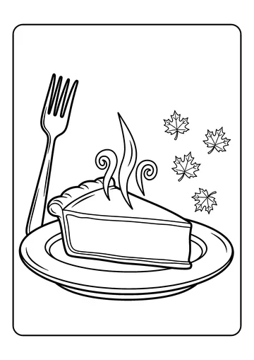 Slice of Pumpkin Pie coloring page