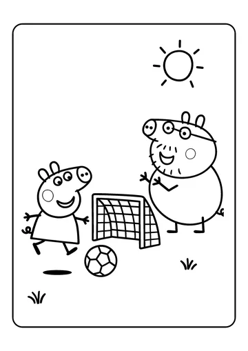 Scores a Goal coloring page