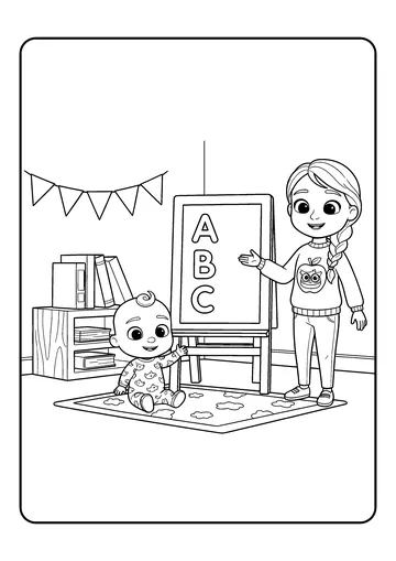 Classroom Abc Time coloring page