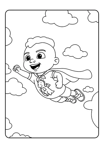 Cody’s Cape Flight coloring page