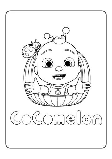 Jj in the Melon Logo coloring page