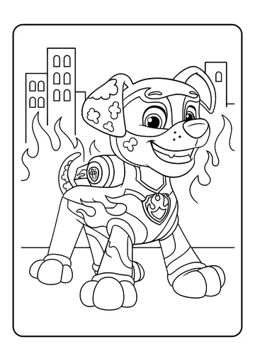 Mighty Marshall to the Rescue coloring page