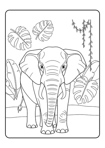 Rainforest Pause coloring page
