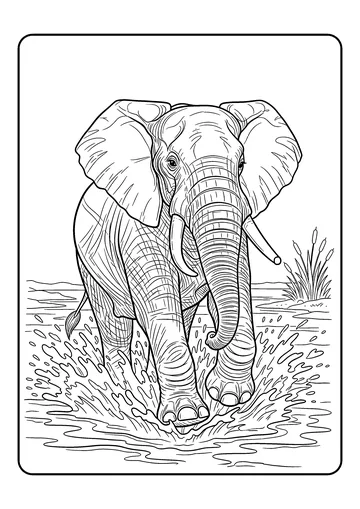 River Charge coloring page