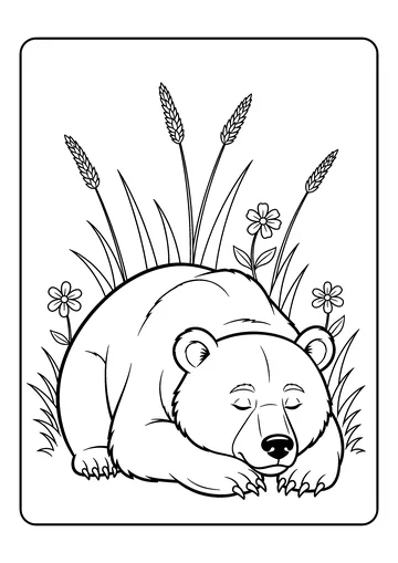 Meadow Nap coloring page