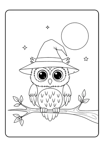 Witch Hat Watcher coloring page