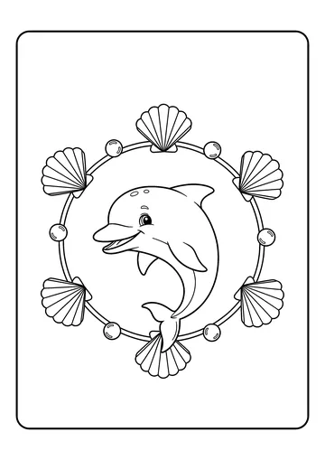 River Dolphin Near Mangroves coloring page