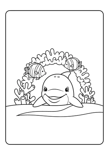 Coral Arch Peek-Through coloring page