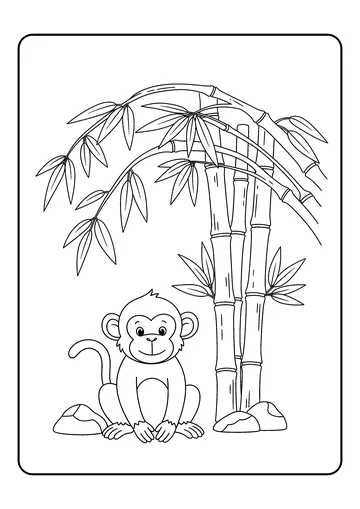 Bamboo Pause coloring page