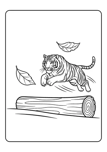 Log Leap coloring page