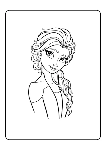 Soft Smile Portrait coloring page
