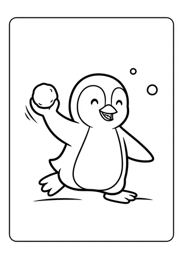 Snowball Toss coloring page