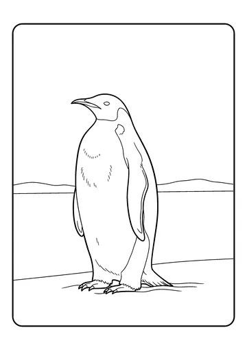 Emperor Penguin Portrait coloring page
