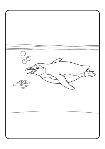 Underwater With Krill coloring page