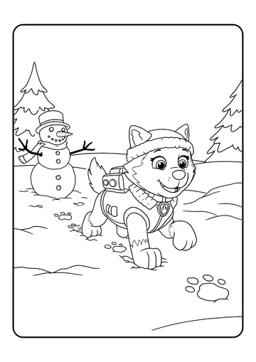 Everest in the Snow coloring page