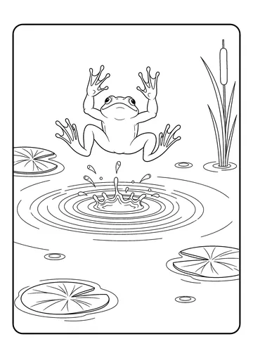 Splash Landing coloring page