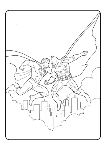 Clash Above the City coloring page