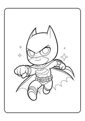 Chibi Flying Punch coloring page