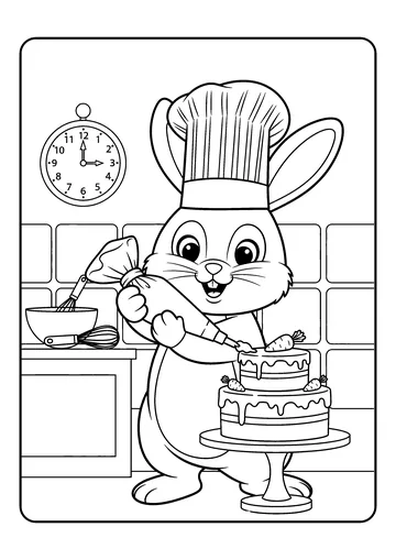 Carrot Cake Baker coloring page