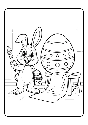 Painting a Giant Egg coloring page