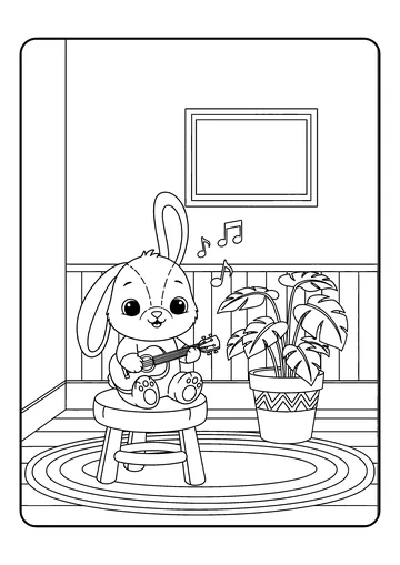 Ukulele Tune coloring page