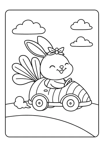 Carrot Car Driver coloring page