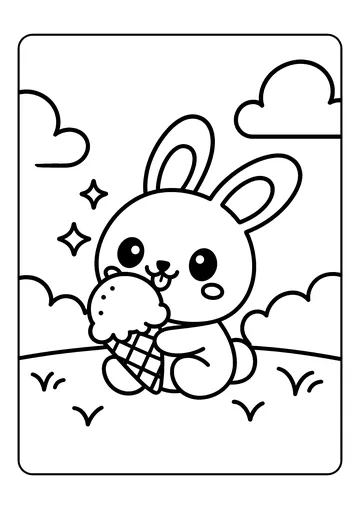 Ice Cream Break coloring page