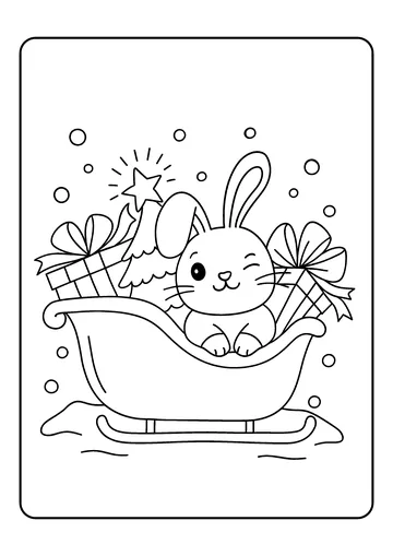 Sleigh Ride Surprise coloring page