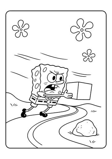 Pizza Run on the Open Road coloring page