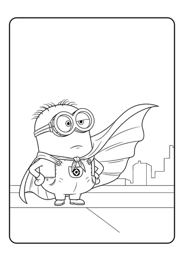 Superhero Cape Lift coloring page