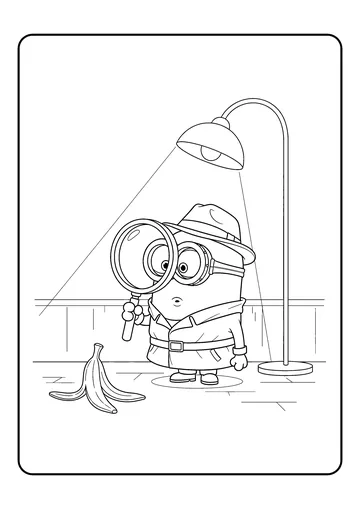 Banana Detective coloring page