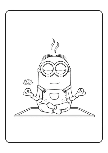 Simple Yoga Pose coloring page