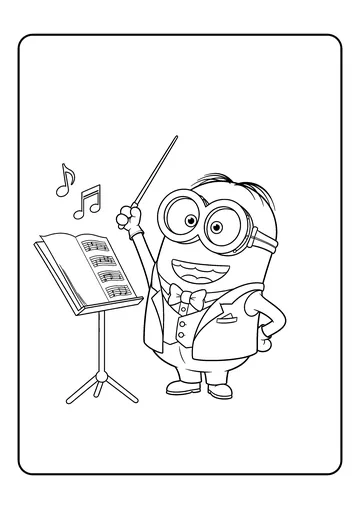 Orchestra Conductor coloring page