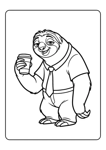 Flash Holding His Coffee coloring page