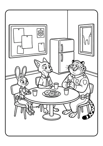 ZPD Office Break Time coloring page