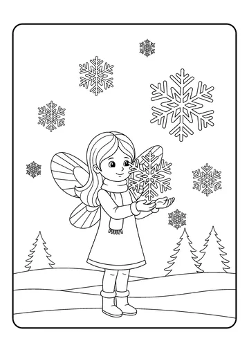 Winter Snowflake coloring page