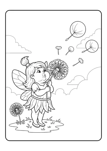 Dandelion Seed coloring page