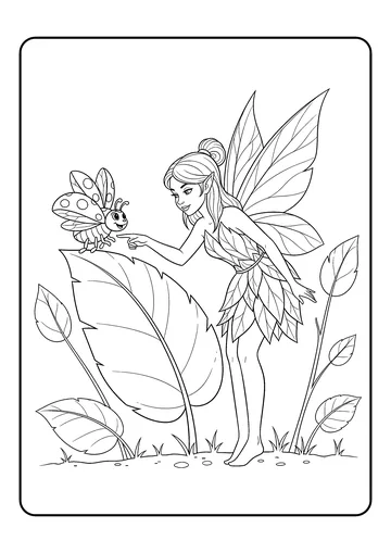 Ladybug Helper coloring page