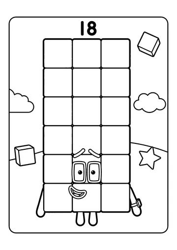 Eighteen Big Stack coloring page