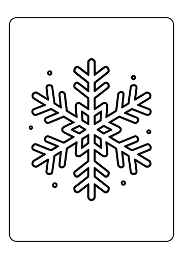 Big Simple Snowflake coloring page