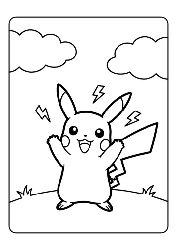 Thunderbolt Cheer coloring page