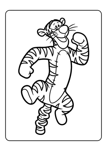 Tigger’s Bounce Pose coloring page