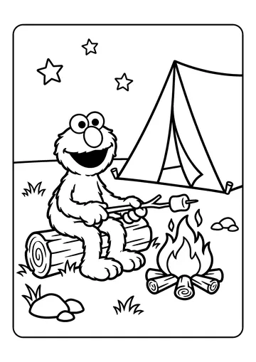 Toasts a Marshmallow coloring page