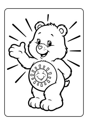 Funshine Bear Big Thumbs Up coloring page
