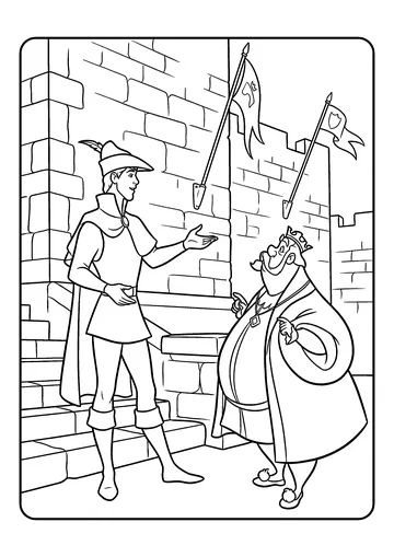 King Hubert Greeting Phillip coloring page