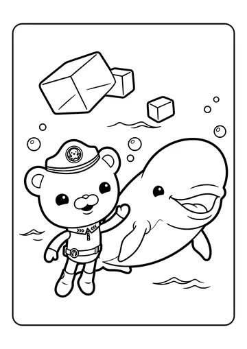 Captain Barnacles Meets a Beluga coloring page